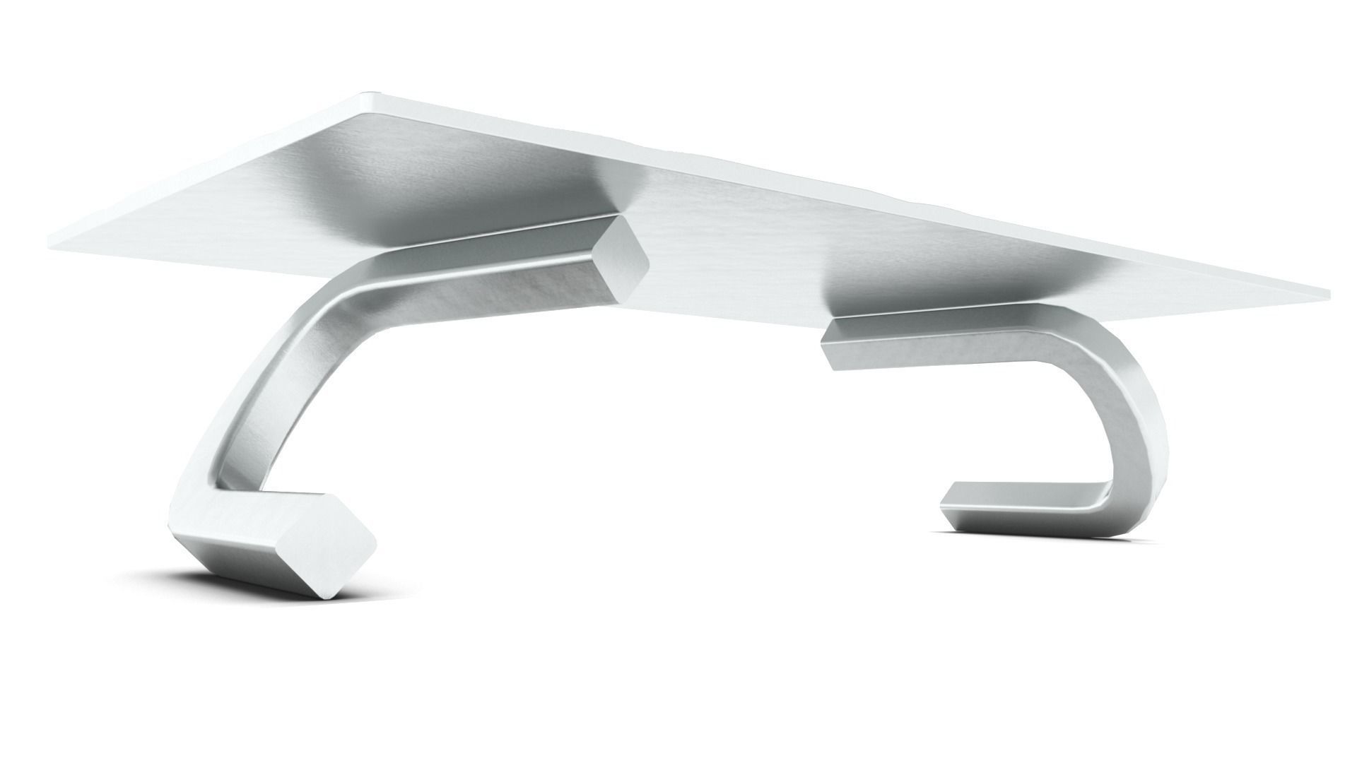 Chrome Ripple Table Top Coffee Table 3D model_2