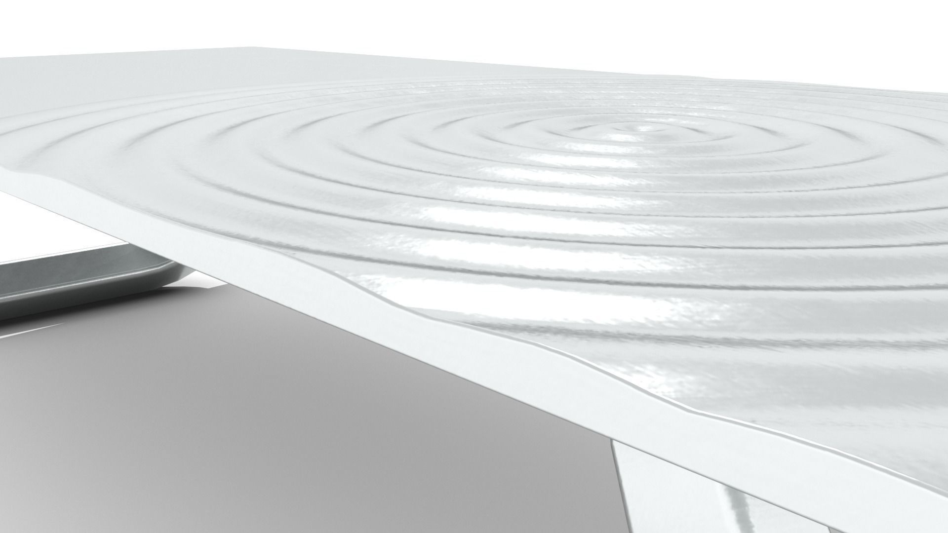 Chrome Ripple Table Top Coffee Table 3D model_7