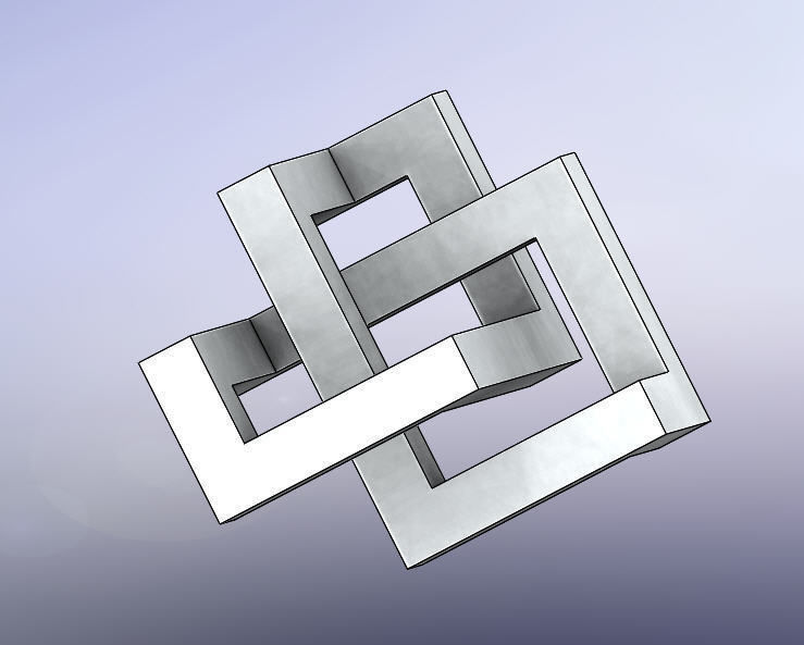 MC Escher Puzzle 3D print model_1