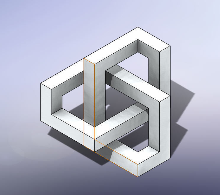 MC Escher Puzzle 3D print model_4