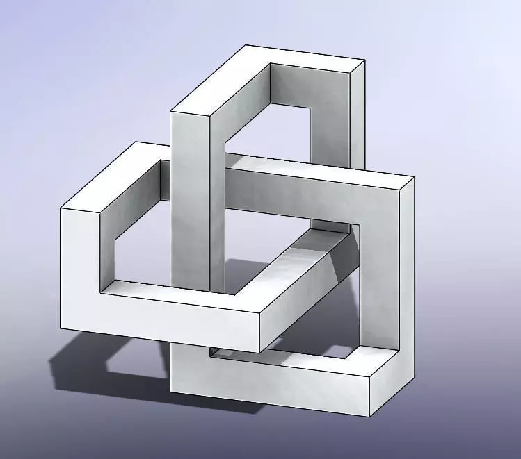 MC Escher Puzzle 3D print model_0