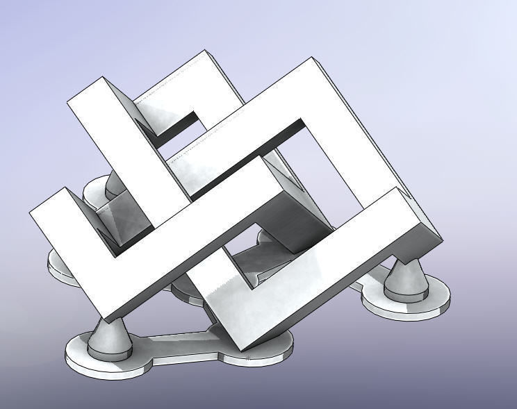 MC Escher Puzzle 3D print model_3