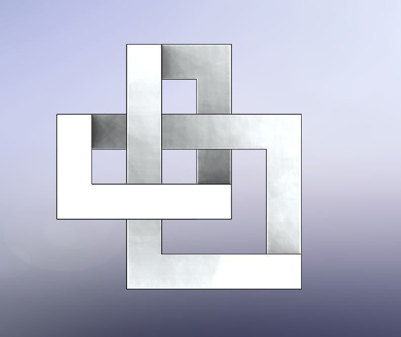 MC Escher Puzzle 3D print model_2