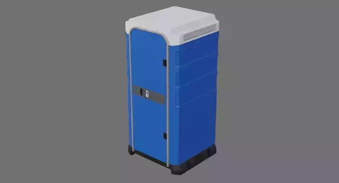 Portable Toilet 2A Low-poly 3D model Portable Toilet 2A Low-poly 3D model