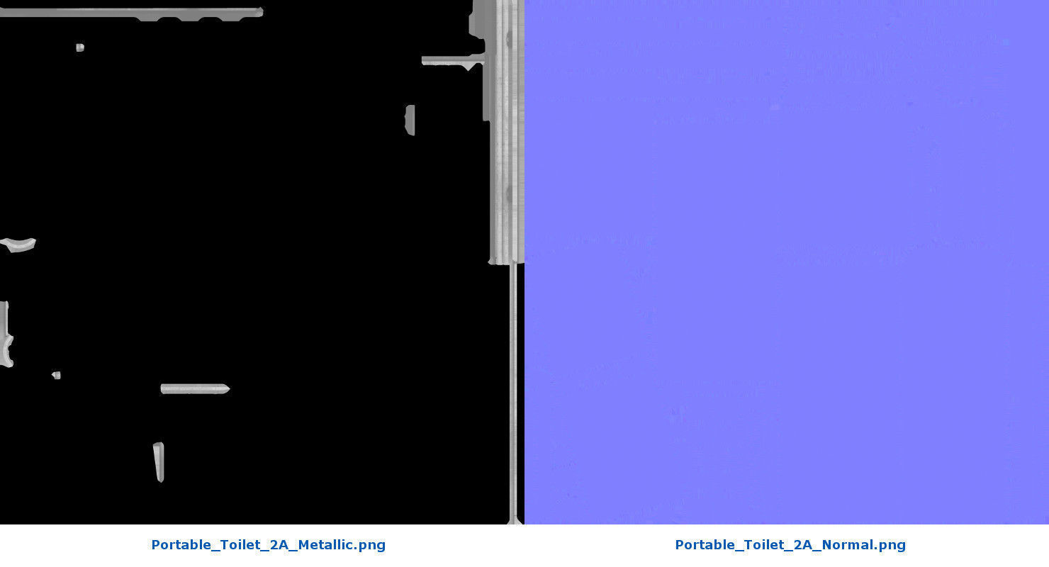 Portable Toilet 2A Low-poly 3D model_7