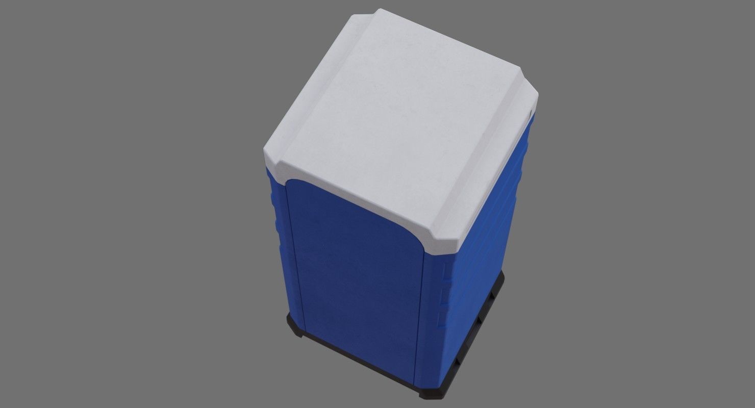 Portable Toilet 2A Low-poly 3D model_2