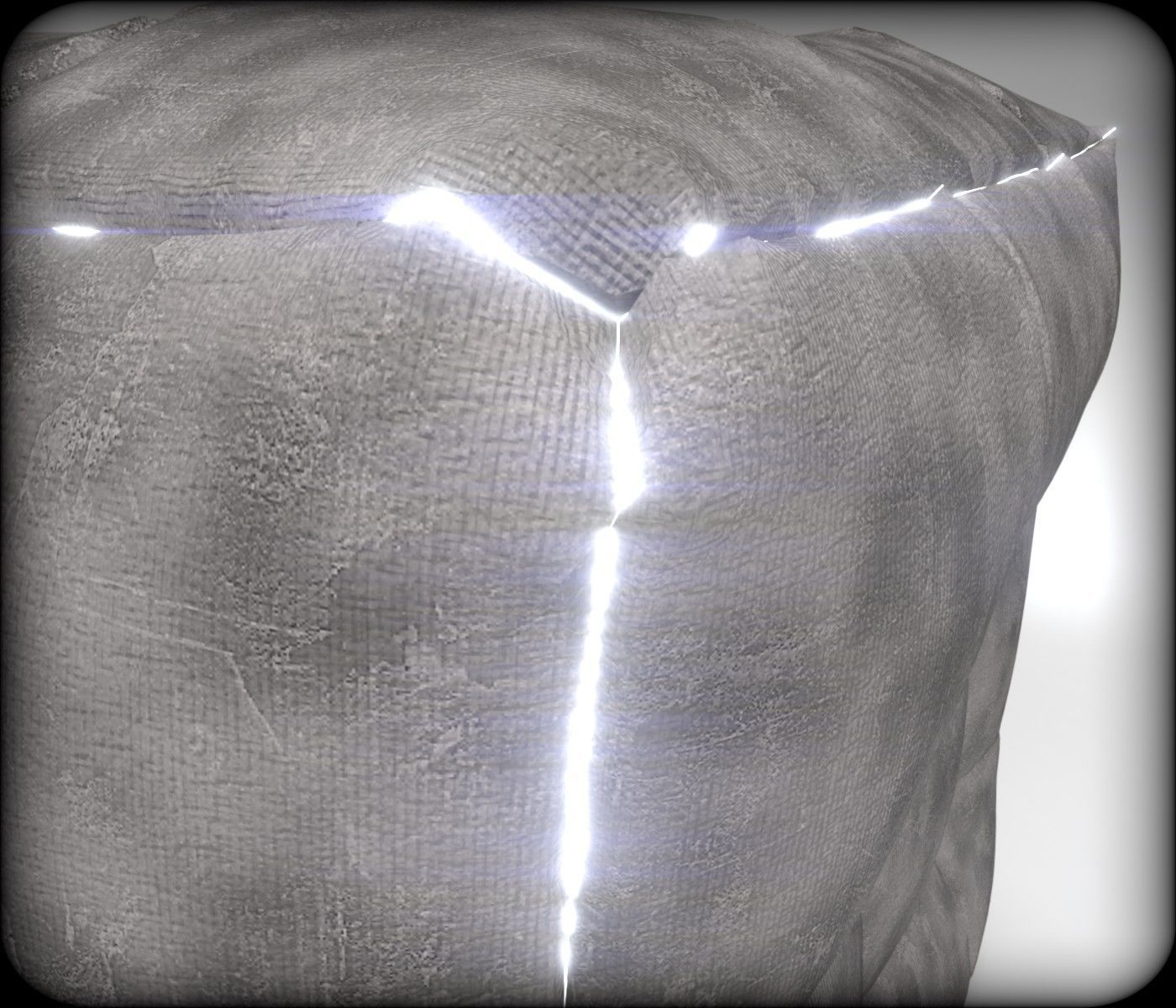 Chesterfield Ottoman Smoky Cube with Led Free 3D model_1