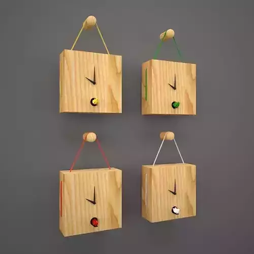 Toiture wall clock  3D model