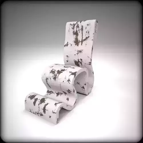 modern used armchair Free 3D model