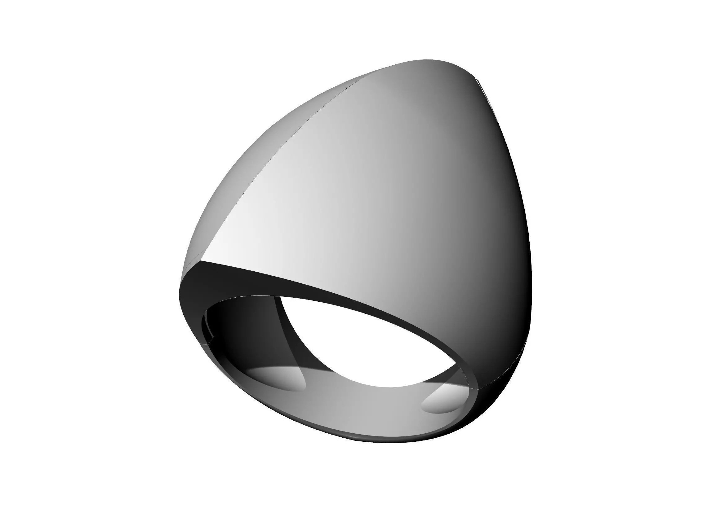 An 18 silver ring 3D print model_0