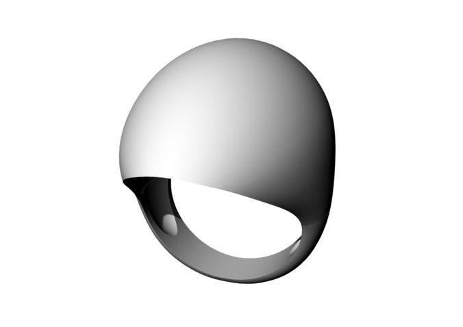 An 17 oval ring 3D print model