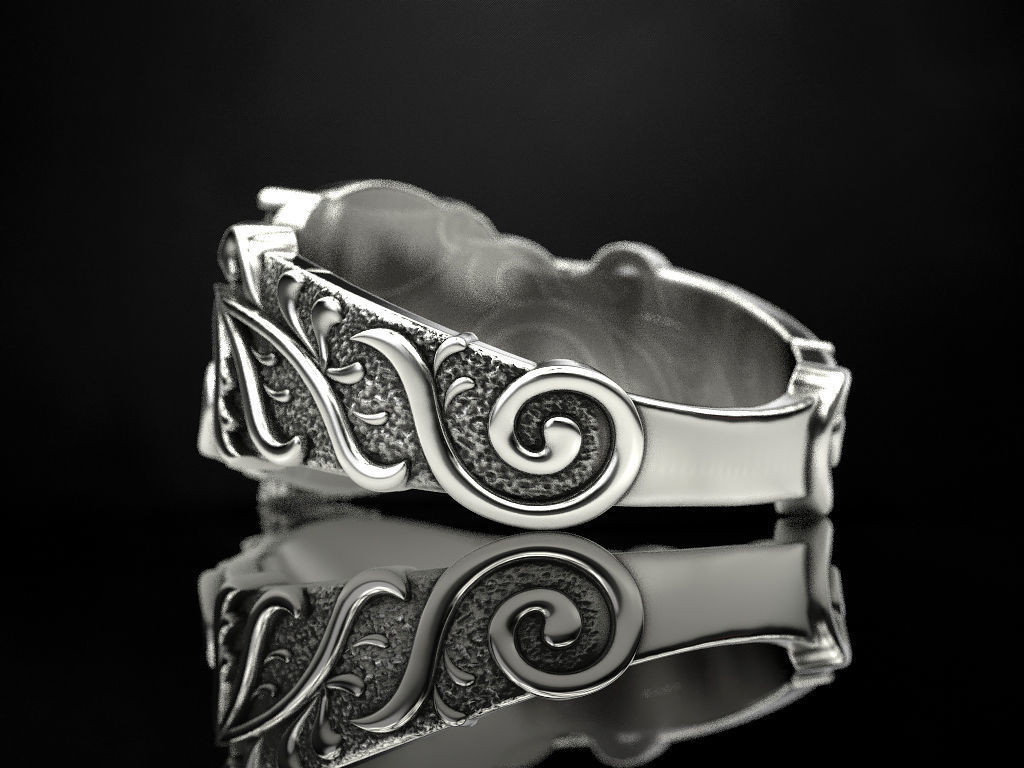 Ring Skull Patterns 3D print model_3