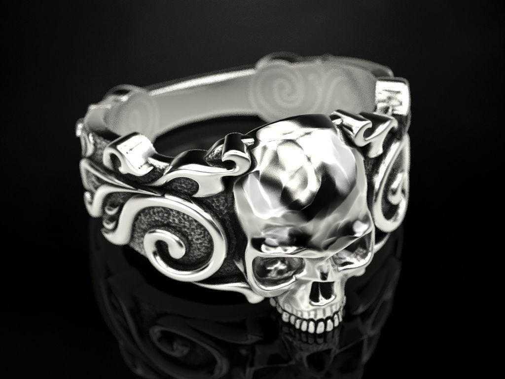 Ring Skull Patterns 3D print model_8