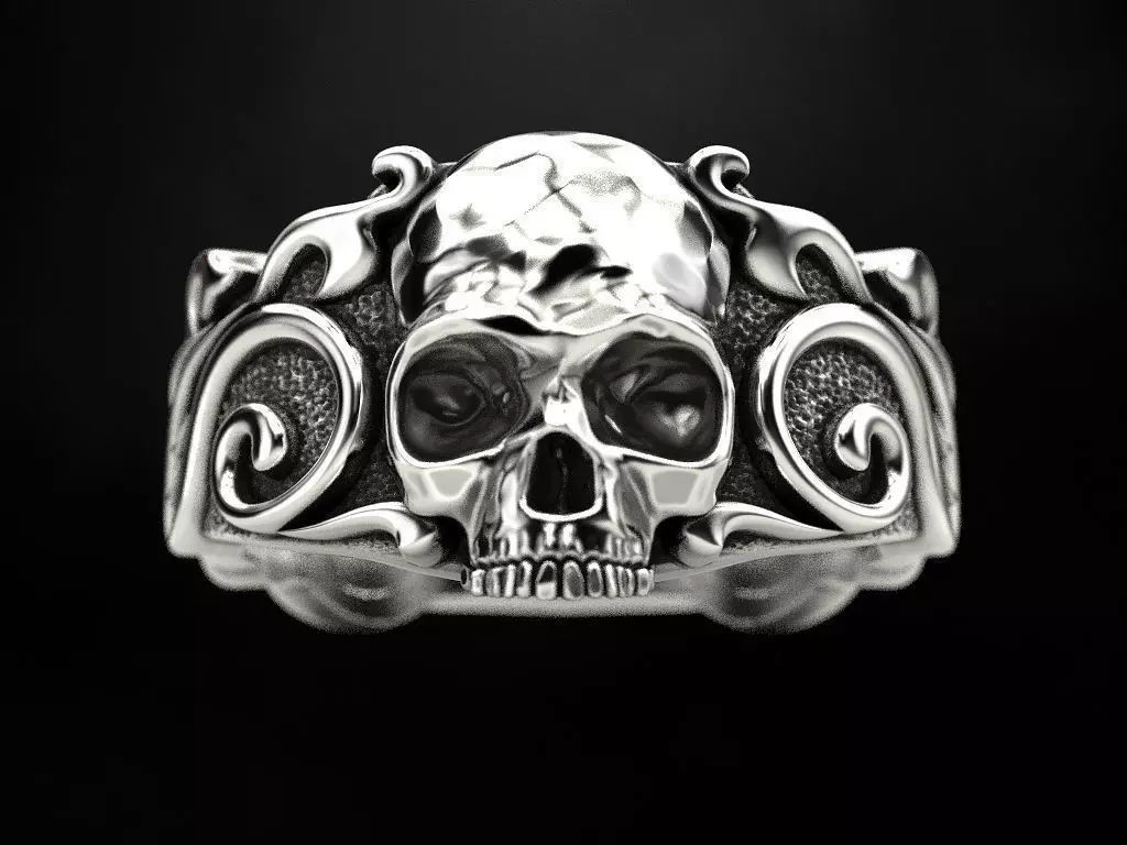 Ring Skull Patterns 3D print model_0