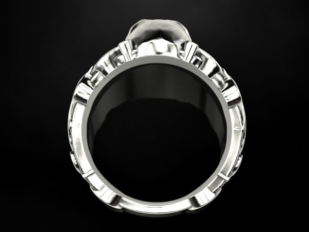 Ring Skull Patterns 3D print model_6