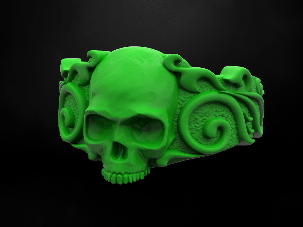 Ring Skull Patterns 3D print model_13