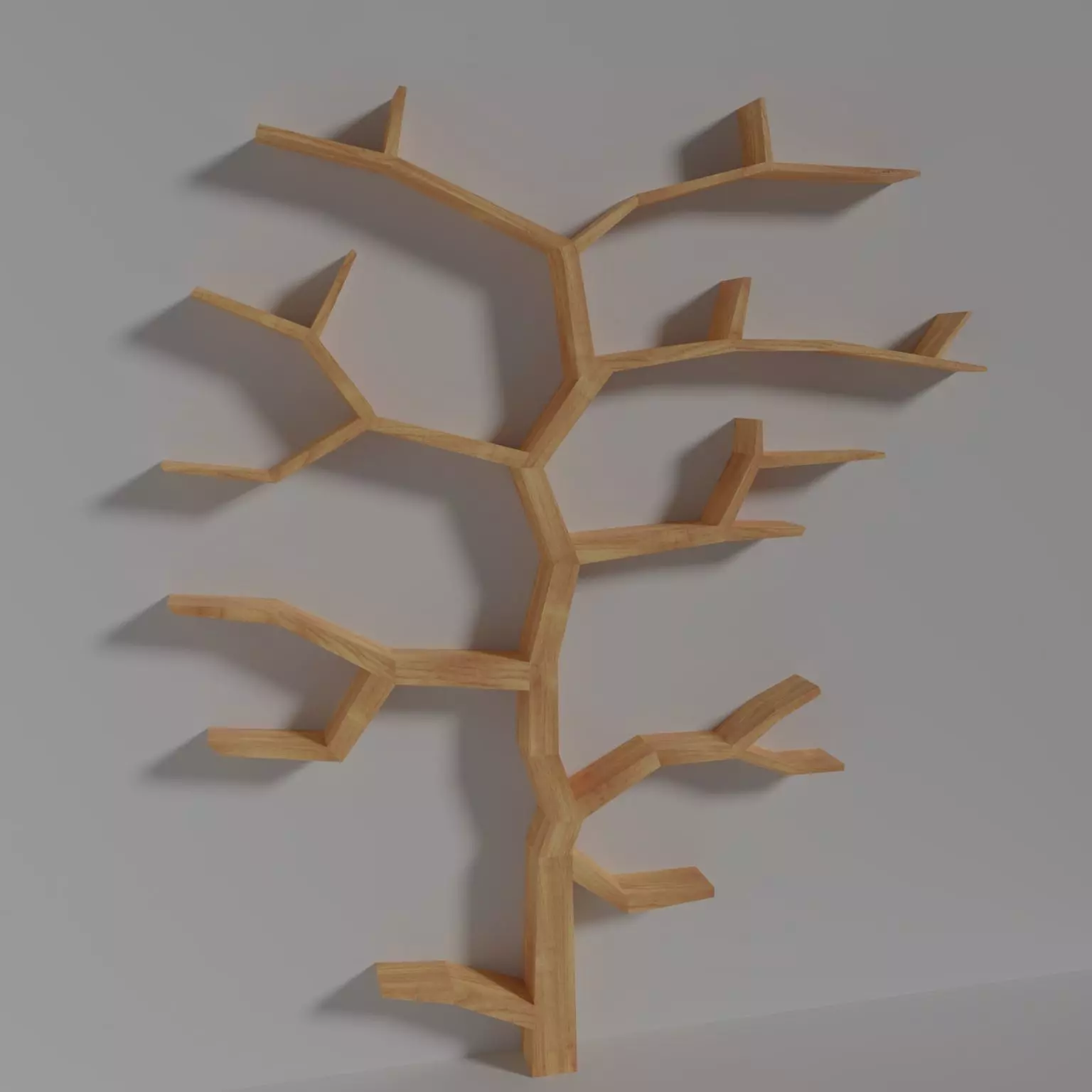 Bookshelf Modern Desing Free low-poly 3D model_0