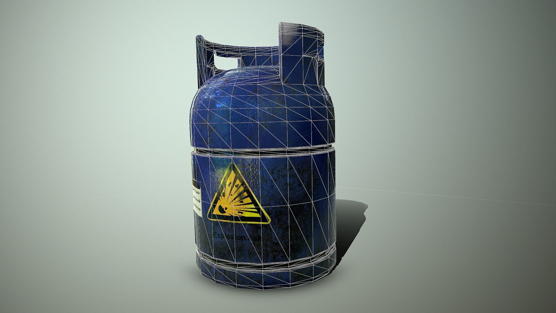 Gas bottle Free low-poly 3D model_7