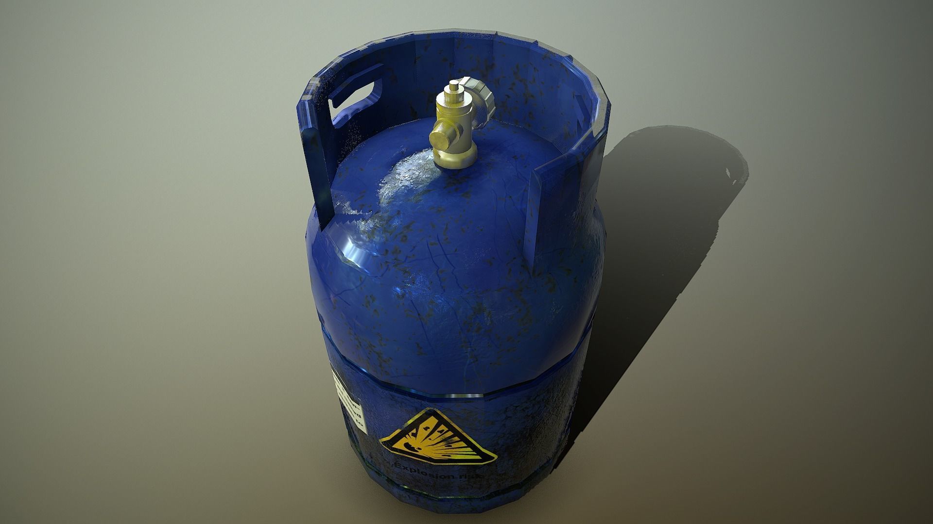 Gas bottle Free low-poly 3D model_5