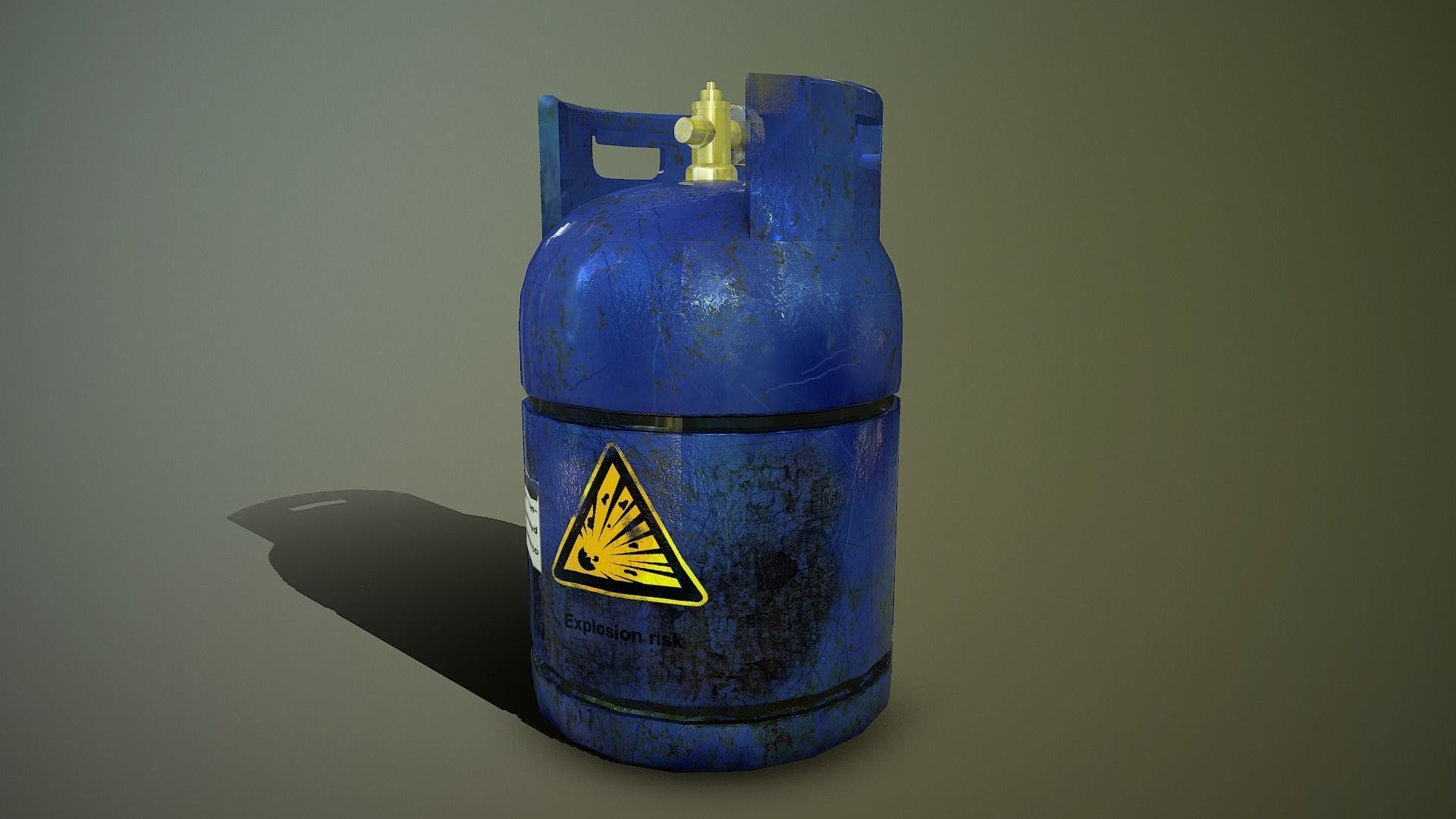 Gas bottle Free low-poly 3D model_1