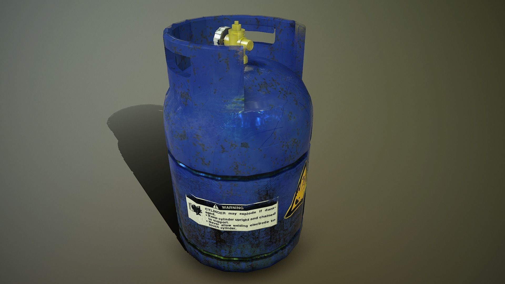 Gas bottle Free low-poly 3D model_4