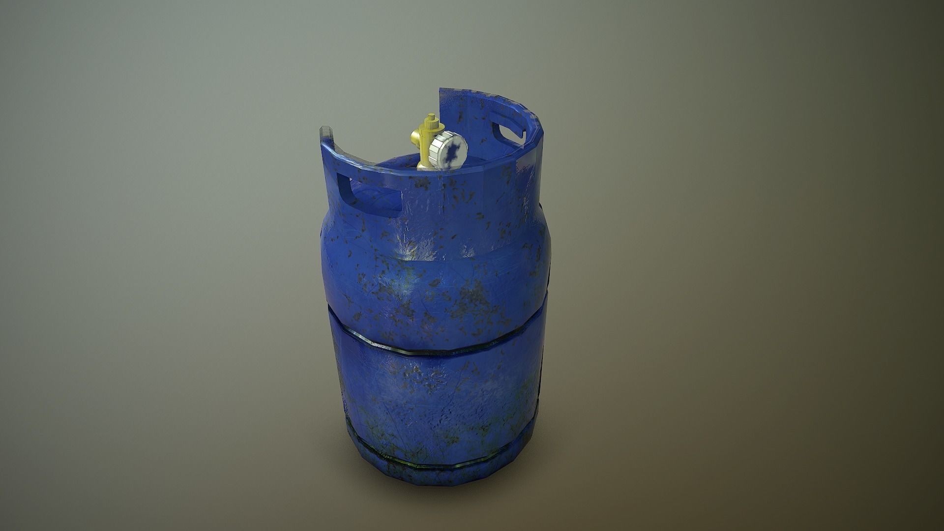 Gas bottle Free low-poly 3D model_2
