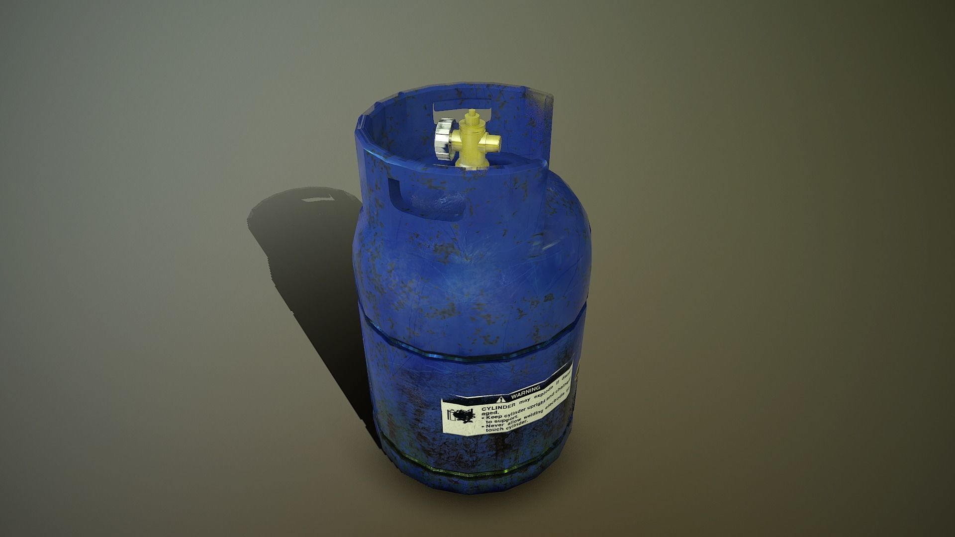 Gas bottle Free low-poly 3D model_3