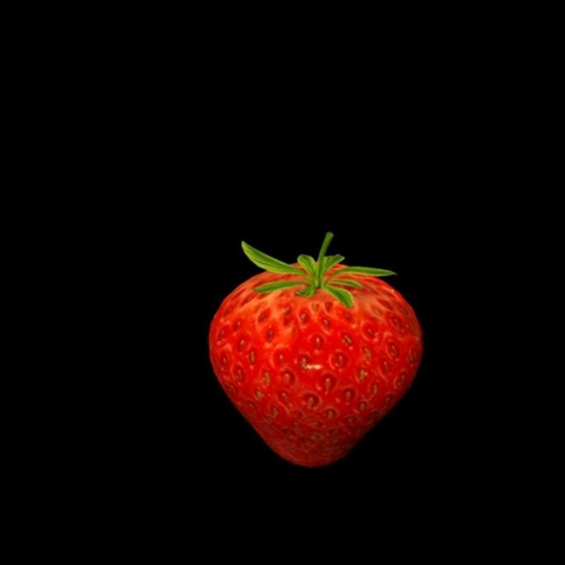 Strawberry Low-poly 3D model_5