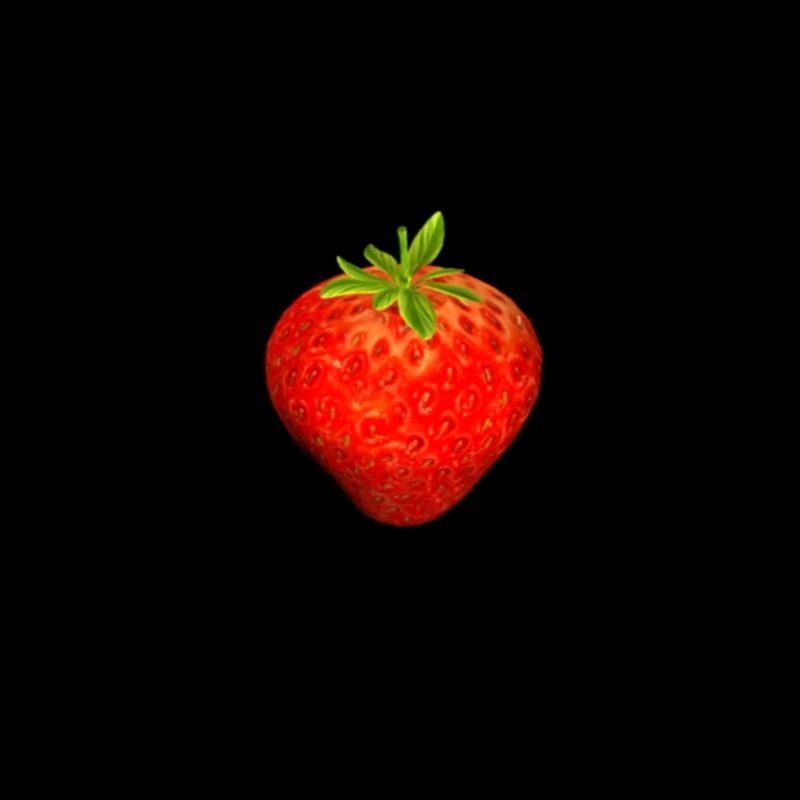Strawberry Low-poly 3D model_1