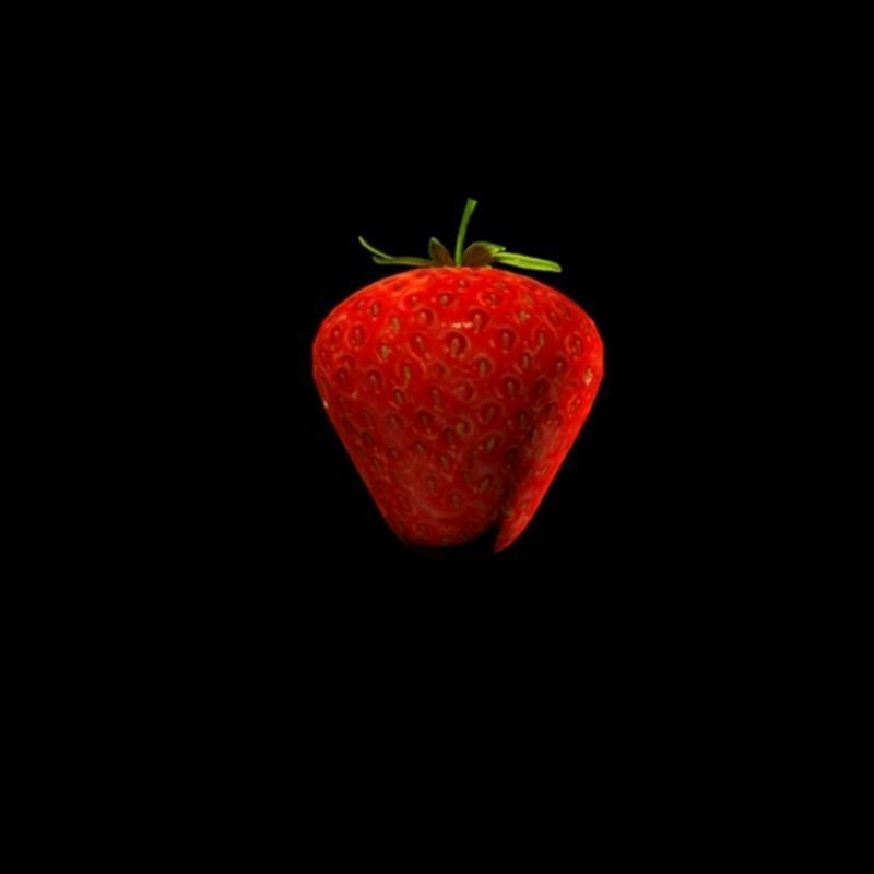 Strawberry Low-poly 3D model_2