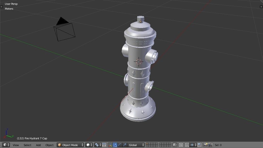 Fire Hydrant 7 - Vintage Safety and Emergency Equipment Low-poly 3D model_13