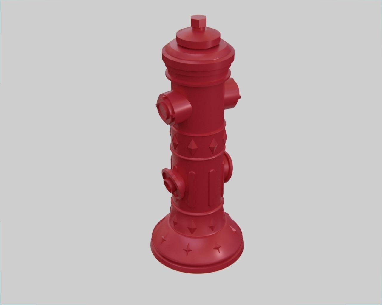 Fire Hydrant 7 - Vintage Safety and Emergency Equipment Low-poly 3D model_1
