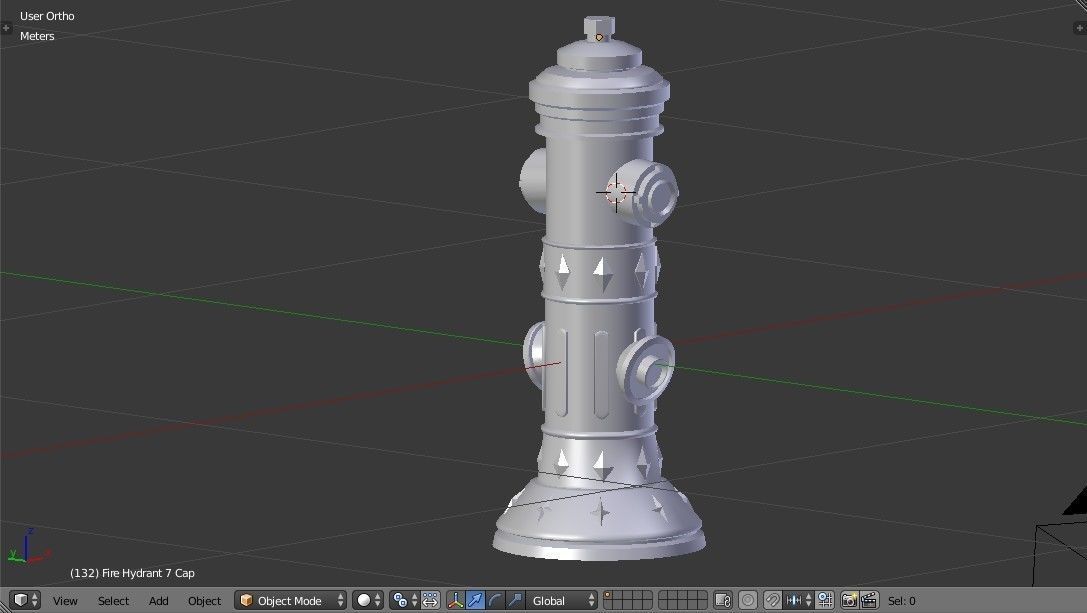 Fire Hydrant 7 - Vintage Safety and Emergency Equipment Low-poly 3D model_15