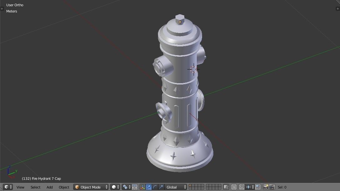 Fire Hydrant 7 - Vintage Safety and Emergency Equipment Low-poly 3D model_14