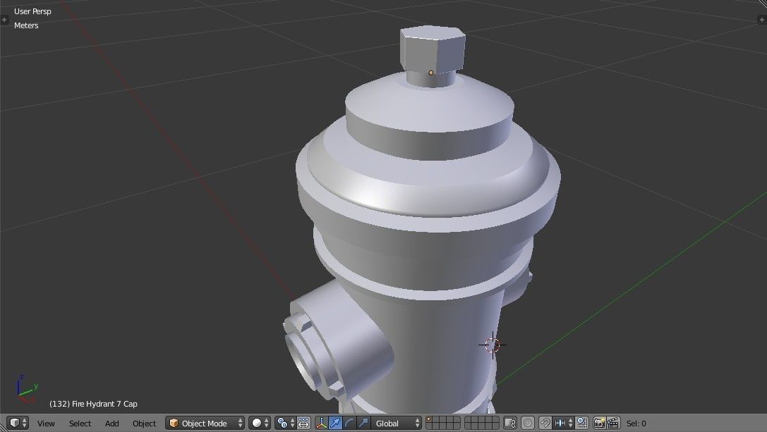 Fire Hydrant 7 - Vintage Safety and Emergency Equipment Low-poly 3D model_8