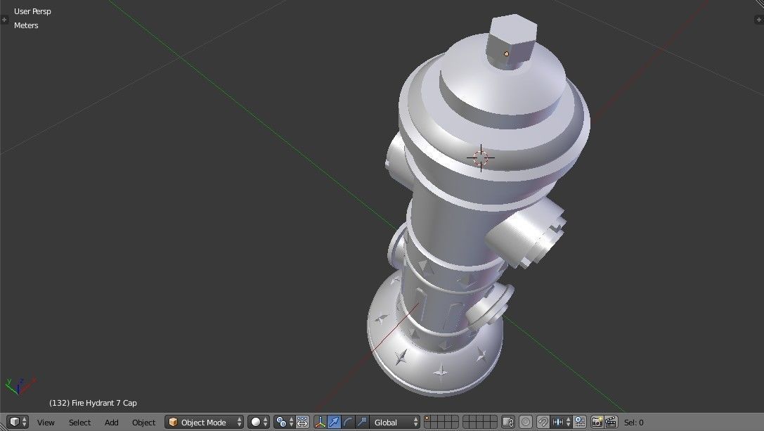 Fire Hydrant 7 - Vintage Safety and Emergency Equipment Low-poly 3D model_10