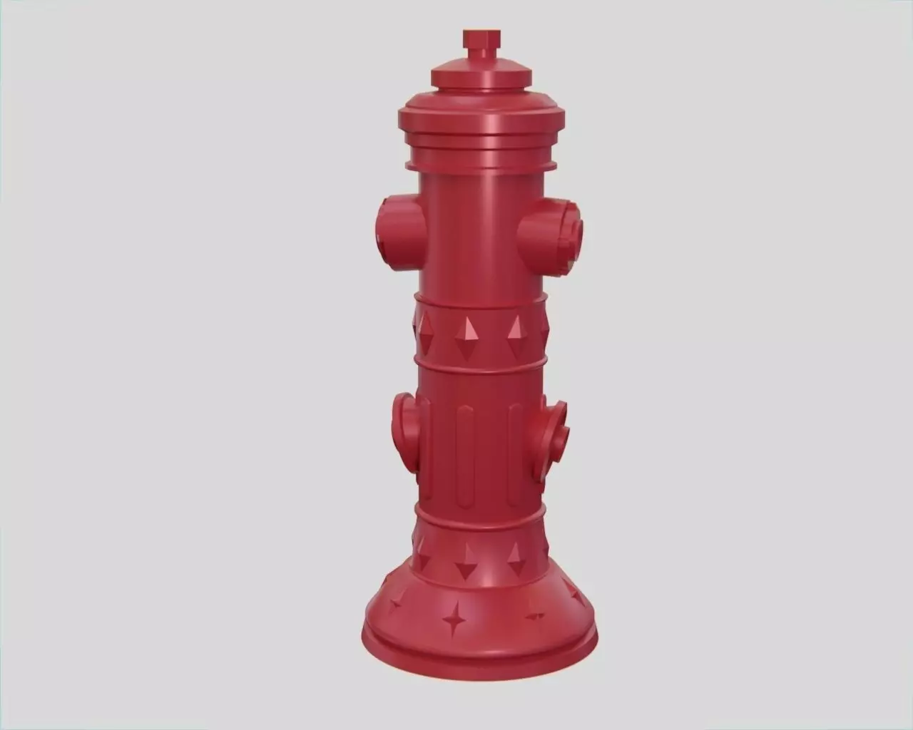 Fire Hydrant 7 - Vintage Safety and Emergency Equipment Low-poly 3D model_0