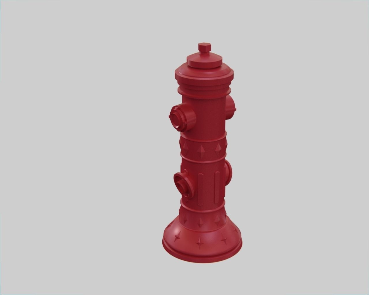 Fire Hydrant 7 - Vintage Safety and Emergency Equipment Low-poly 3D model_4