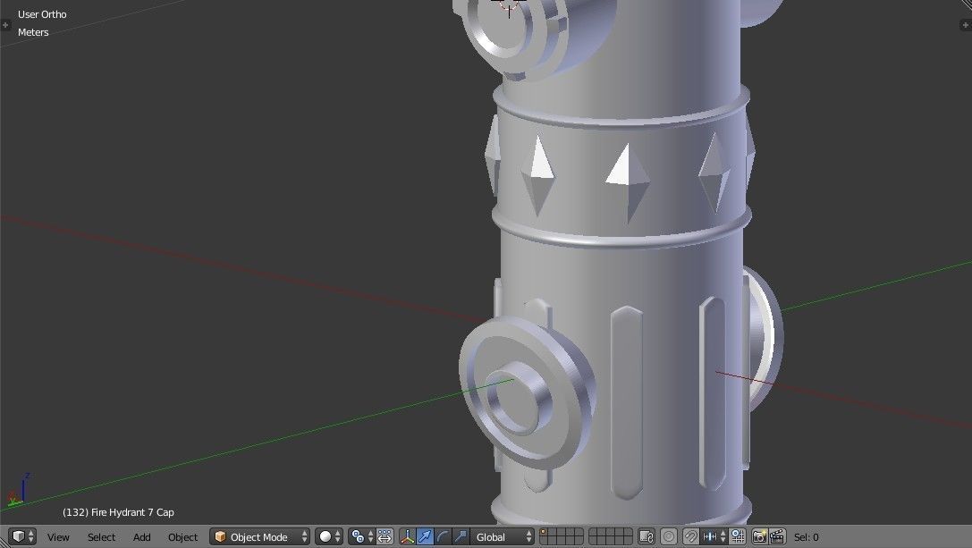 Fire Hydrant 7 - Vintage Safety and Emergency Equipment Low-poly 3D model_16