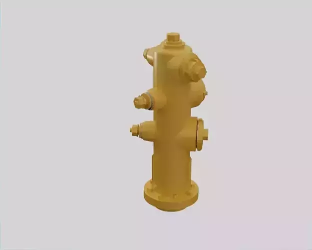Fire Hydrant 8 LA - Wet Barrel - Safety and Emergency Equipment Low-poly 3D model
