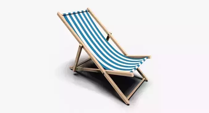 Deck Chair Low-poly 3D model