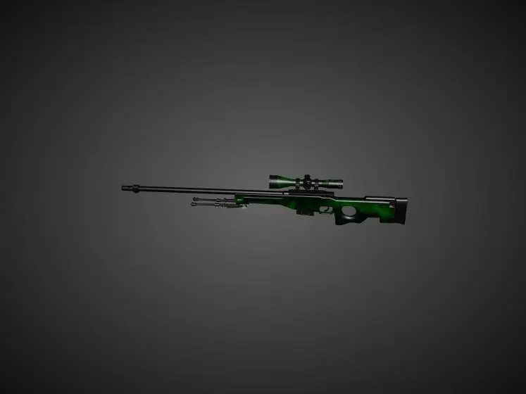 AWP 3d sniper rifle Free low-poly 3D model