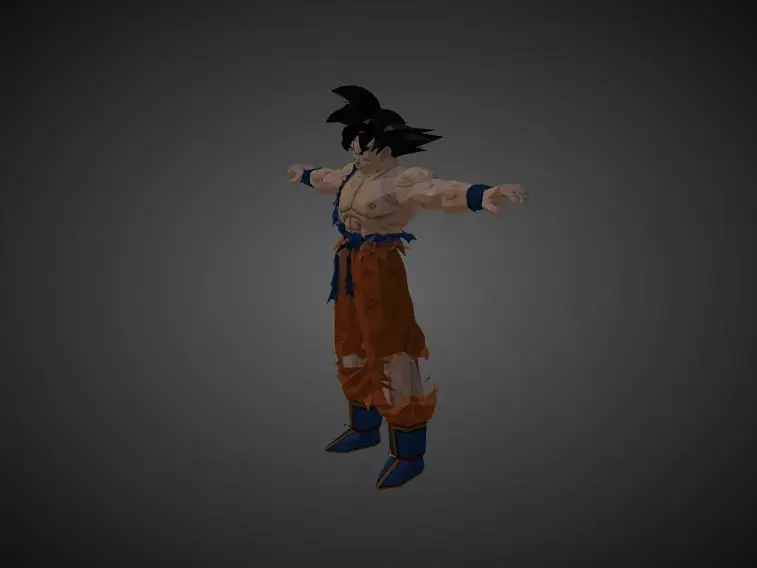 Goku 3d modeling and animation Free 3D model
