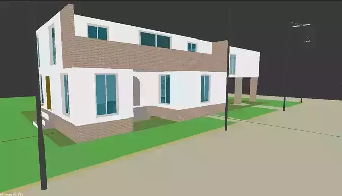 Penthouse house on street