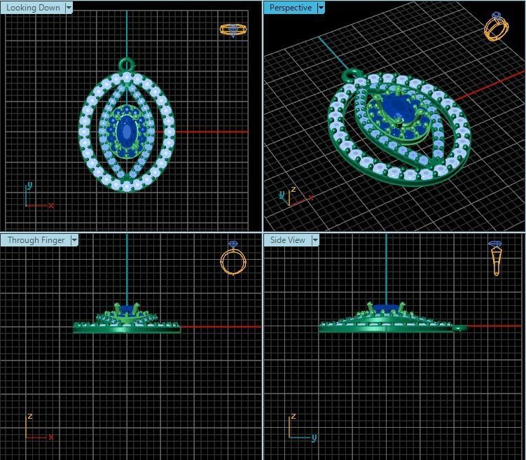 Pendant T01071 3D print model_2