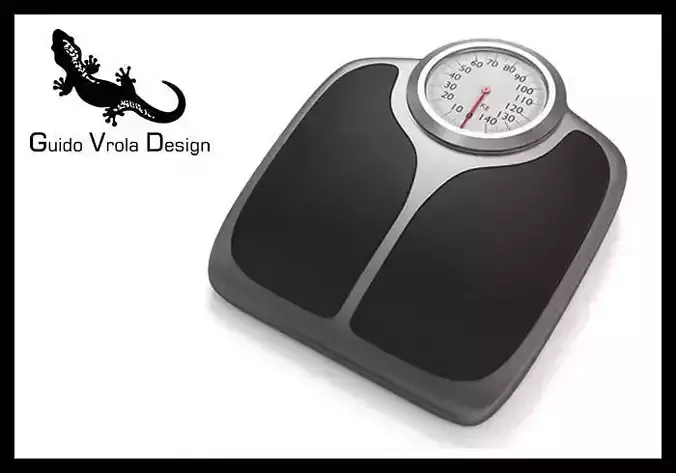 Bathroom weight scale 3D model