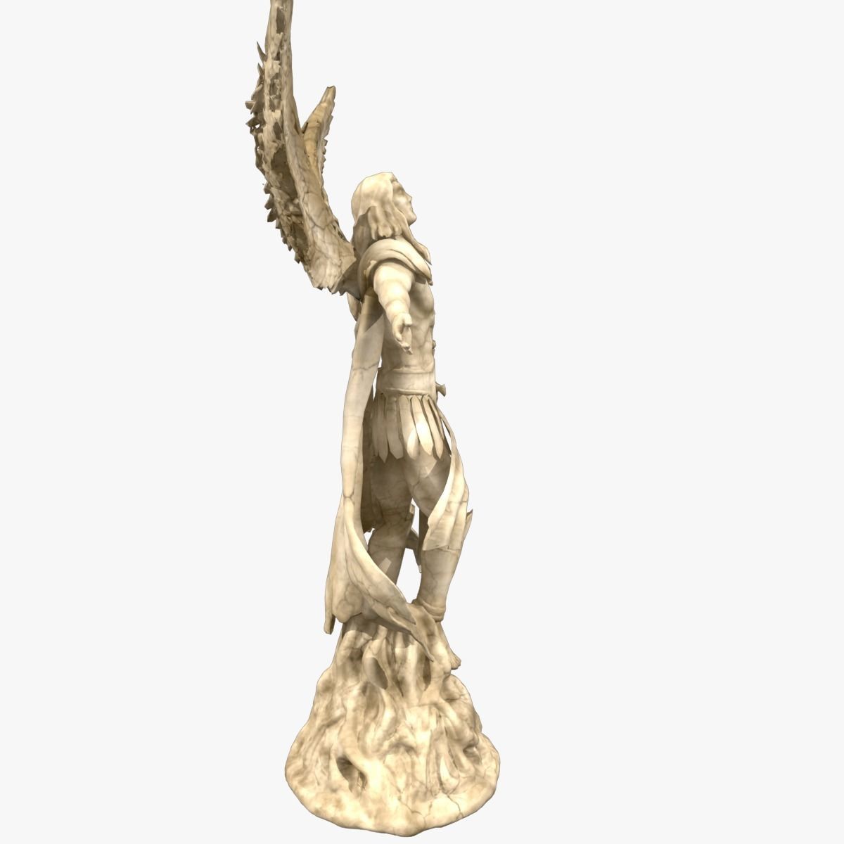 Angel Statue 3D model_3