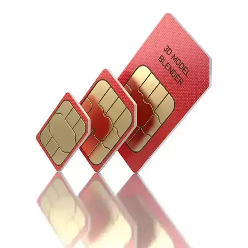 Standard Micro and Nano SIM Cards 3D model