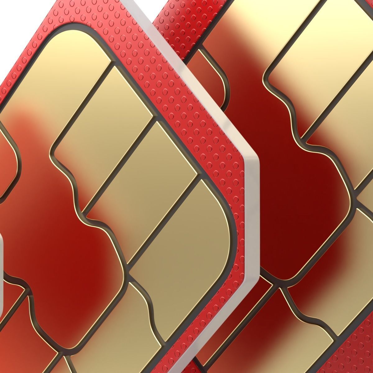 Standard Micro and Nano SIM Cards 3D model_3