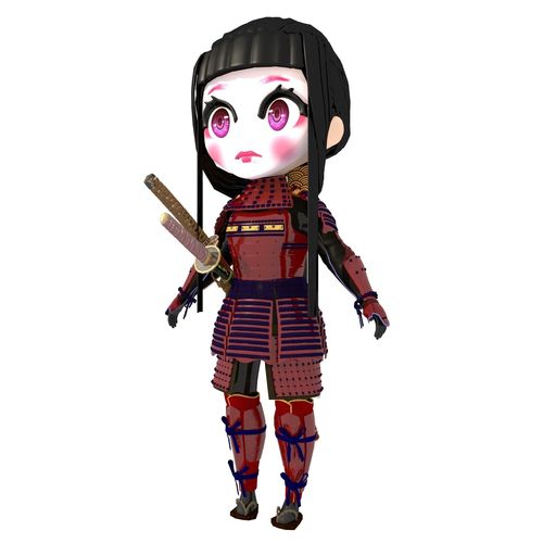 Geisha Samurai 3D model